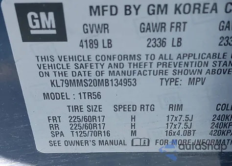 2021 Chevrolet Trailblazer Fwd Ls from USA, damaged, VIN KL79MMS20MB134953